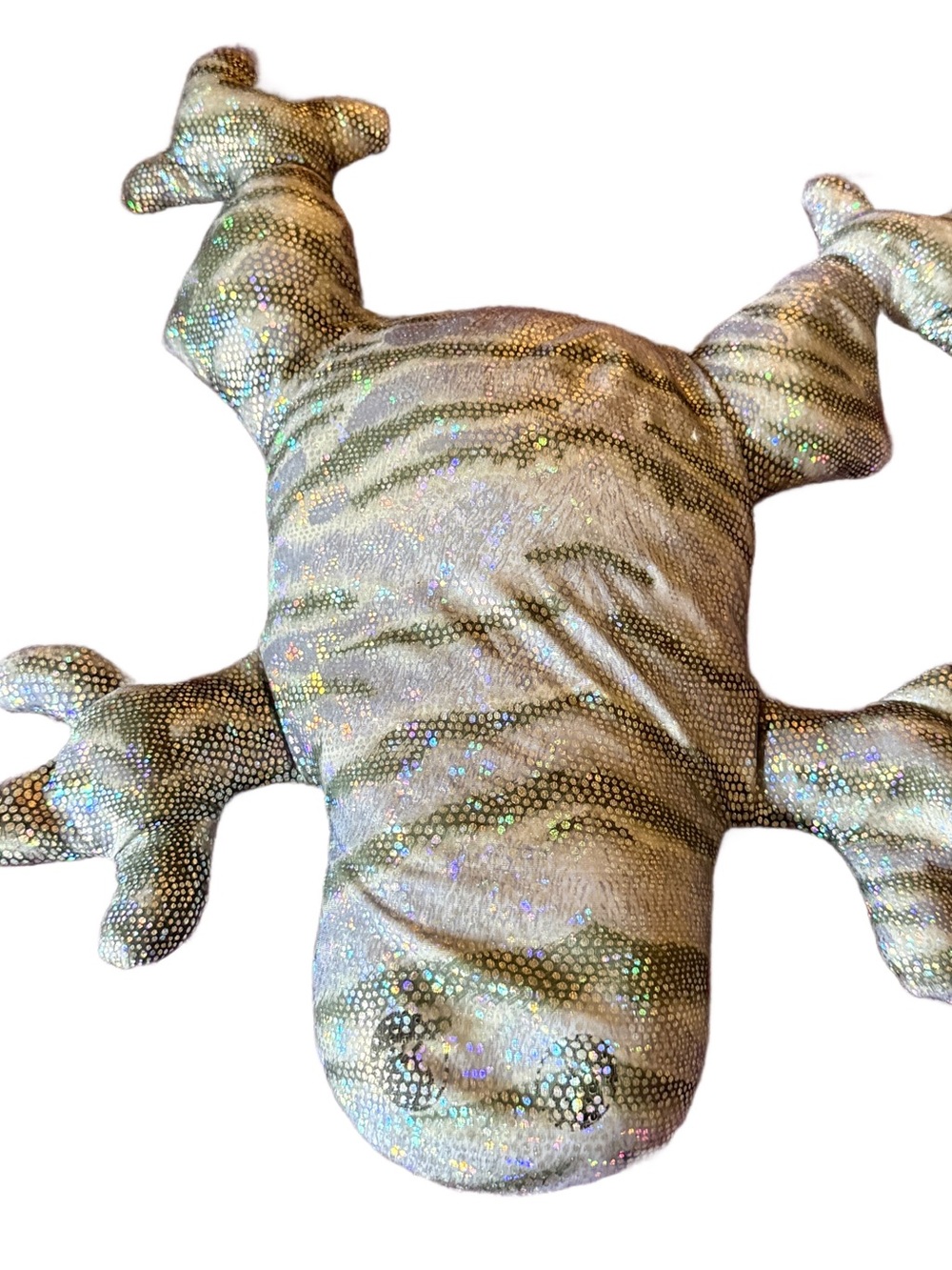 Manimo Weighted frog bean bag sensory toy Iridescent silver  2.5kg